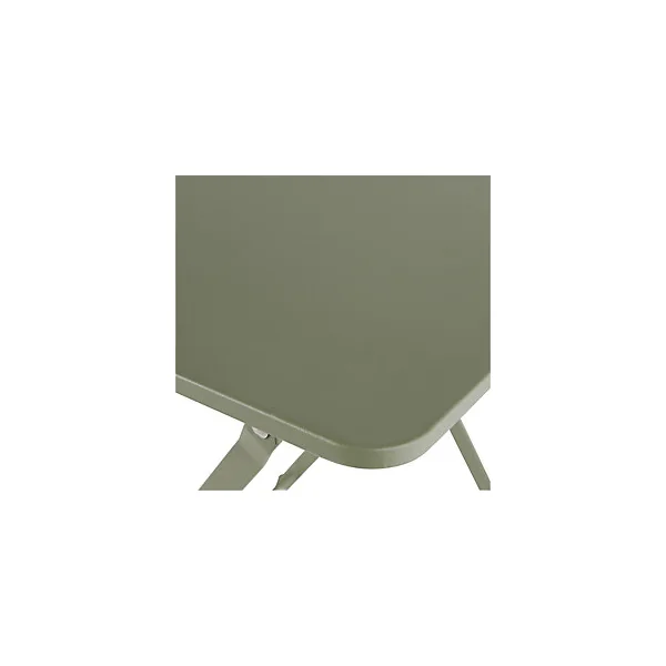 Table de jardin pliante Saba en acier coloris kaki green L.40 x l.40 x H.45 cm