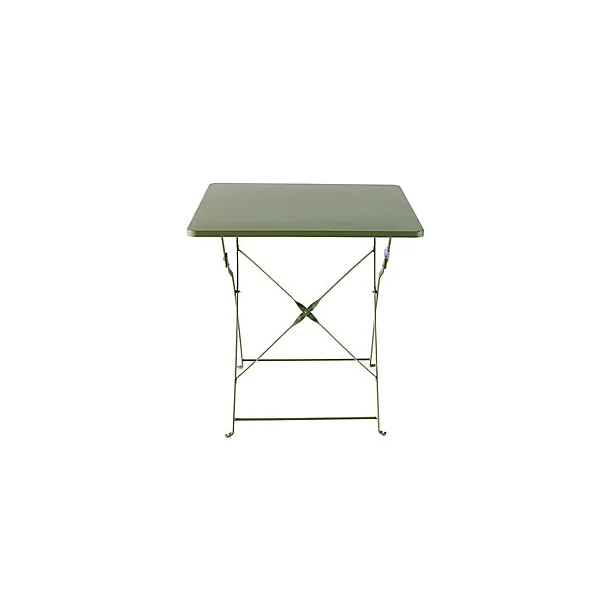Table de jardin pliante Saba en acier coloris kaki green L.70 x l.70 x H.71 cm