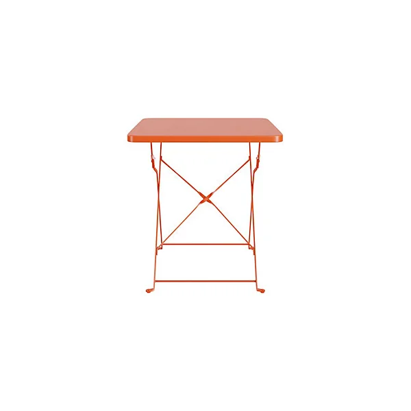 Table de jardin pliante Saba en acier coloris mango L.70 x l.70 x H.71 cm