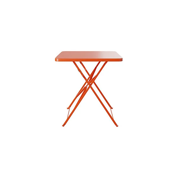 Table de jardin pliante Saba en acier coloris mango L.70 x l.70 x H.71 cm