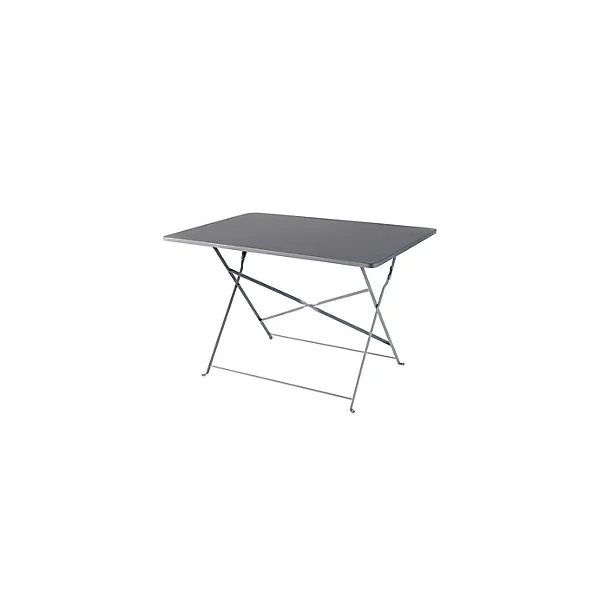 Table de jardin pliante Saba en acier coloris steel grey L.110 x l.70 x H.71 cm
