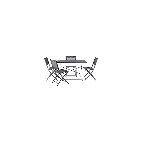 Table de jardin pliante Saba en acier coloris steel grey L.110 x l.70 x H.71 cm