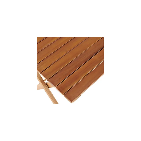 Table de jardin pliante Virginia en bois coloris acacia L.60 x l.60 x H.74 cm