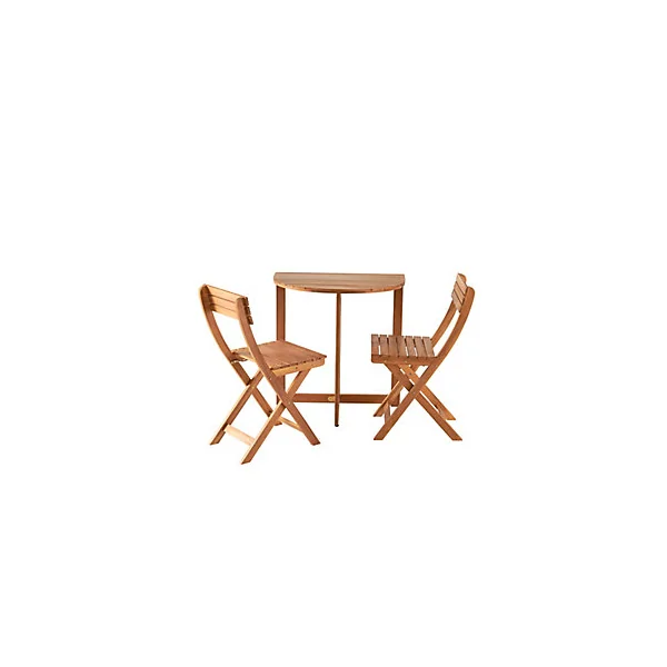 Table de jardin pliante Virginia en bois coloris acacia L.68 x l.48 x H.75 cm