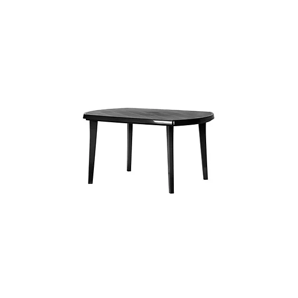 Table de jardin rectangulaire en polypropylène gris graphite L 137 x l 90 x H 74 cm Keter Elise