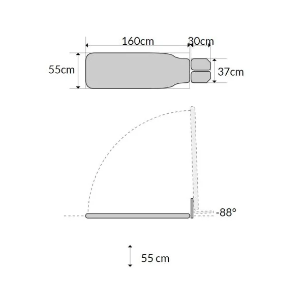 Table de verticalisation pédiatrique CE-2110-PI-PED (1 Moteur)