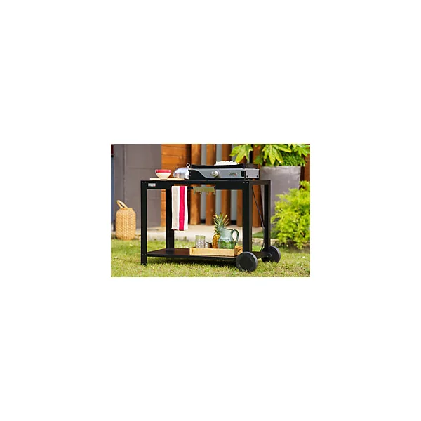 Table desserte 110 XL acier noir Le Marquier