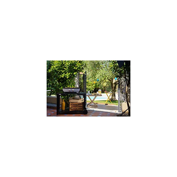 Table desserte 110 XL acier noir Le Marquier