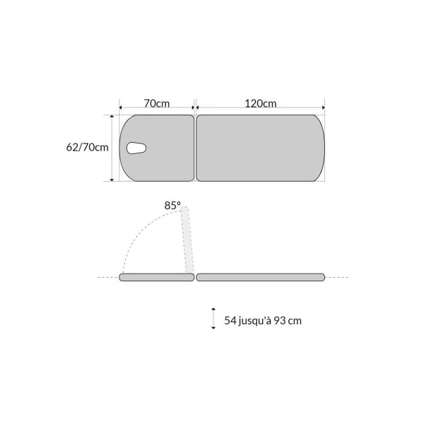 Table d'examen électrique 2 plans avec roulettes CE-2129-R