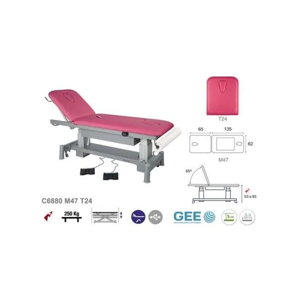 Table Ecopostural C6880 pour personnes avec fort abdomen/ventre