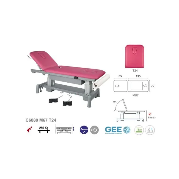 Table Ecopostural C6880 pour personnes avec fort abdomen/ventre