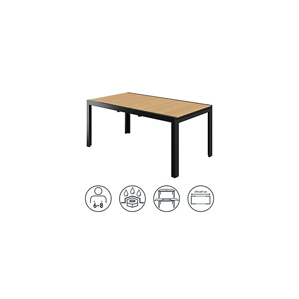 Table extensible Goodhome VAO 6 à 8 personnes
