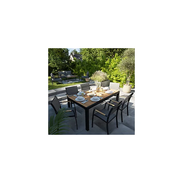 Table extensible Goodhome VAO 6 à 8 personnes