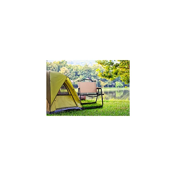 Table Glamping acier noir 60 x 90 x 43 cm Oviala + 4 fauteuils