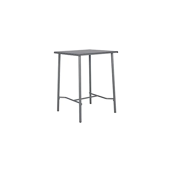 Table haute acier mat gris foncé L.76.6 x l.76 x H.106cm Lithari GoodHome