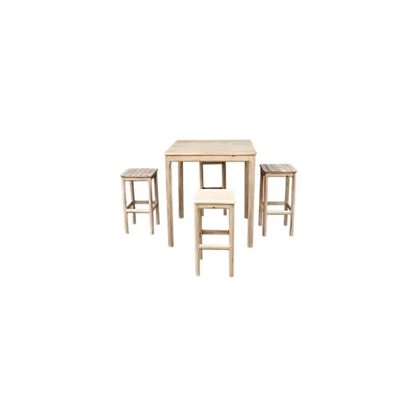 Table haute de jardin Riveo bois d'acacia L.90 x l.90 x H.100 cm GoodHome