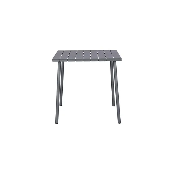 Table Lithari GoodHome acier mat gris foncé L.76.6 x l.76 x H.75cm