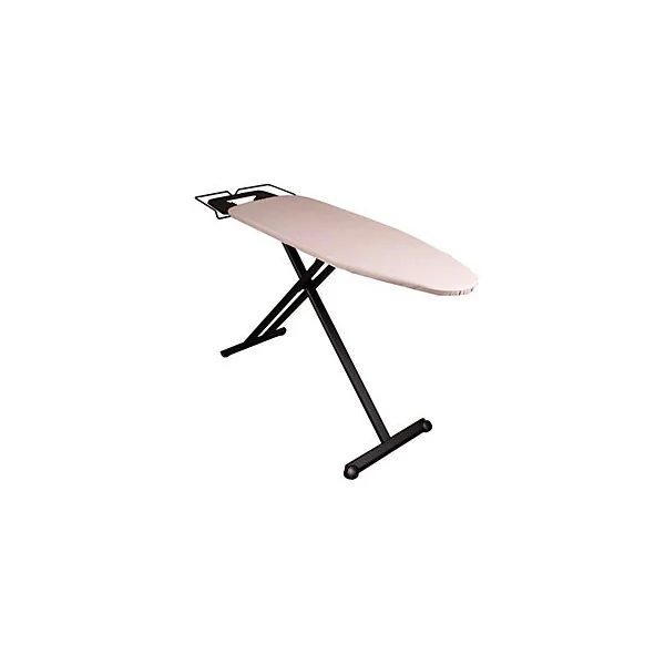 Table à repasser avec pieds noir et housse coton L.125 x l.40 x H.max 90 cm, Kitchen Move Licht
