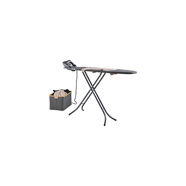 Table à repasser légère 120 x 38 cm, noir, Leifheit Classic M Black