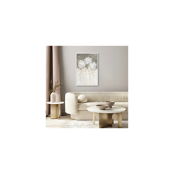 Tableau sur toile peint à la main fleurs l.63 x H.93 cm Dada Art