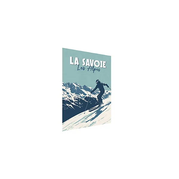 Tableau sur toile Savoie les Alpes bleu, blanc l.50 x H.70cm Dada Art
