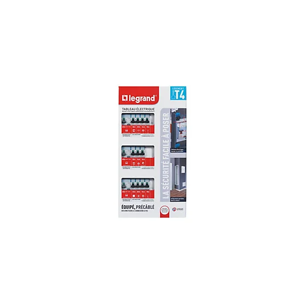 Tableau électrique pré-équipé et pré-câblé 3 rangées Legrand - 39 modules (14 inclus)