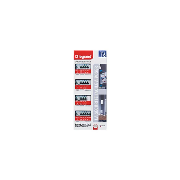 Tableau électrique pré-équipé et pré-câblé 4 rangées Legrand - 52 modules (20 inclus)