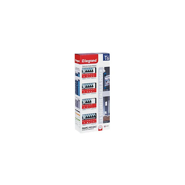 Tableau électrique pré-équipé et pré-câblé 4 rangées Legrand - 52 modules (20 inclus)