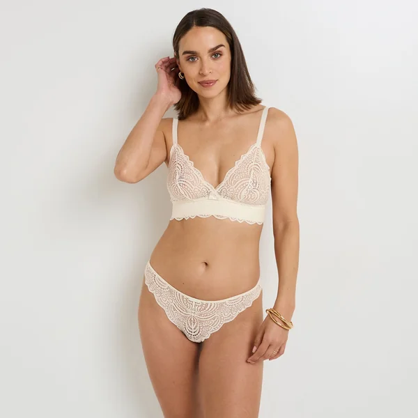 TANGA DENTELLE ECRU