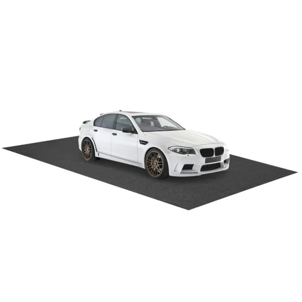 Tapis de Sol Imperméable 600 x 220 cm Tapis Antidérapant Voiture Réutilisable et Lavable avec Ruban Adhésif Double Face Absorbant Gris