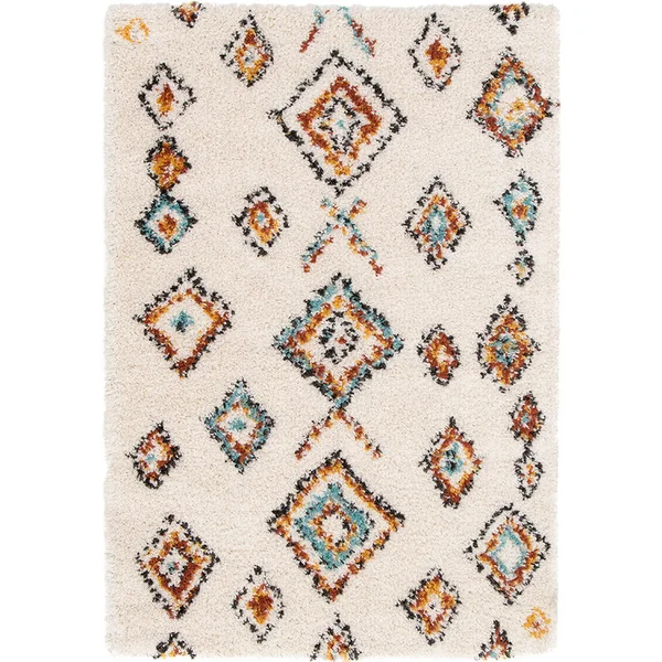 Tapis inspiration berbère LAMA blanc 120x170cm