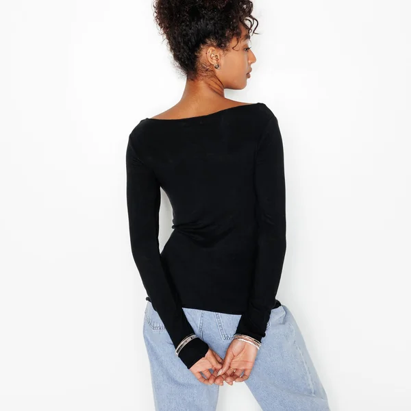 TEE-SHIRT AVEC LAINE NOIR