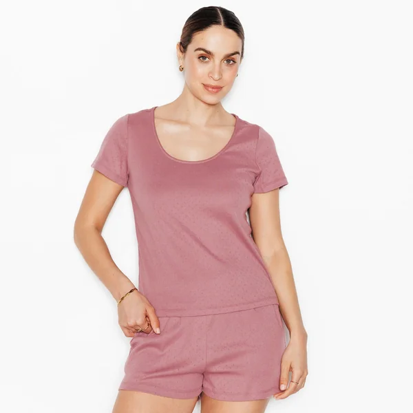 TEE-SHIRT MANCHES COURTES VIOLET