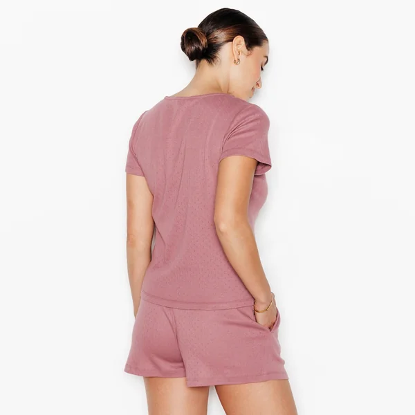 TEE-SHIRT MANCHES COURTES VIOLET