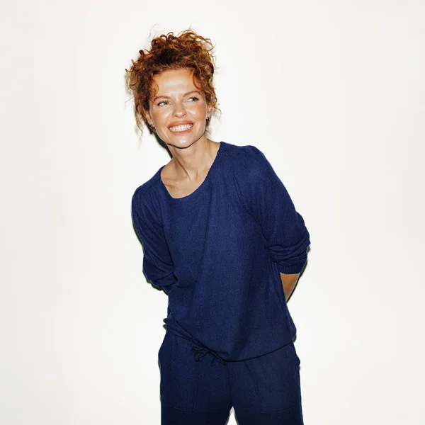 TEE-SHIRT MANCHES LONGUES BLEU