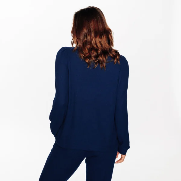 TEE-SHIRT MANCHES LONGUES BLEU
