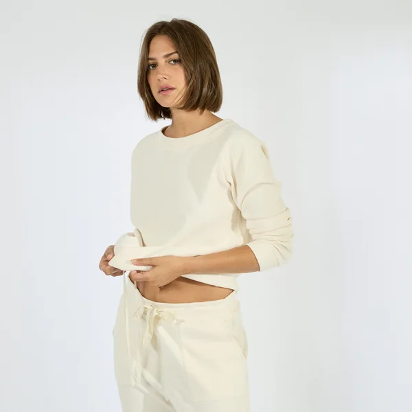 TEE-SHIRT MANCHES LONGUES ECRU