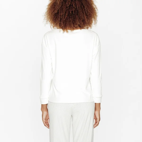 TEE-SHIRT MANCHES LONGUES VELOURS ECRU
