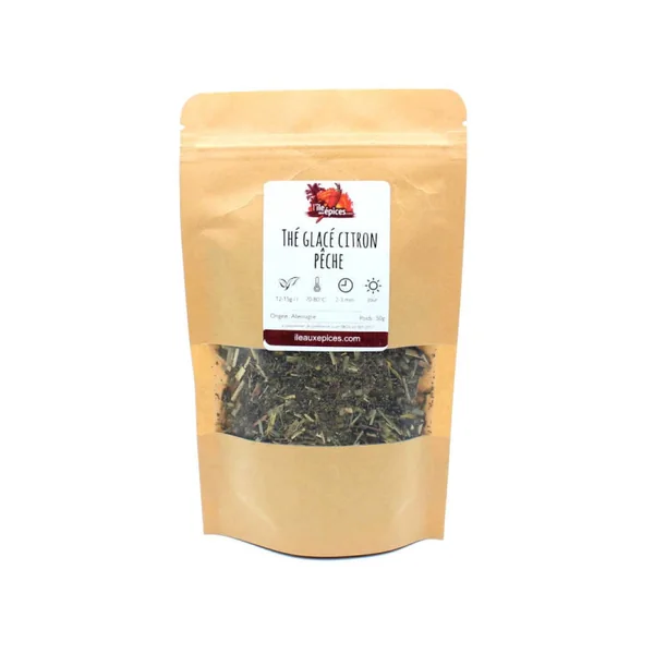 Thé glacé citron pêche