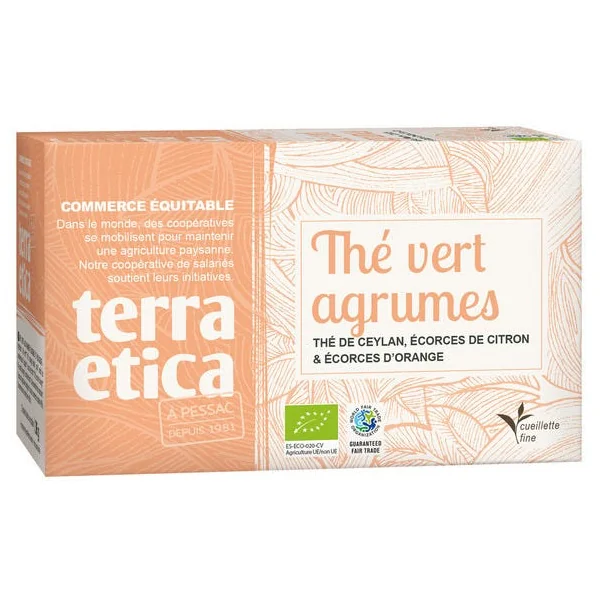 Thé vert agrumes 20x1,8g