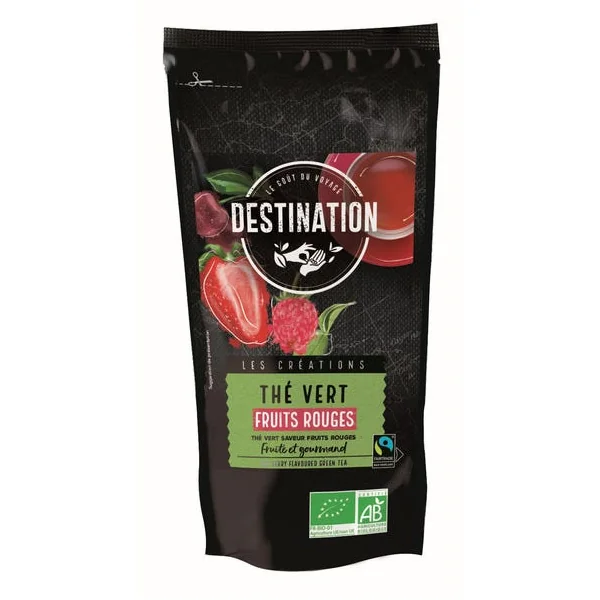 Thé vert fruits rouges 100g