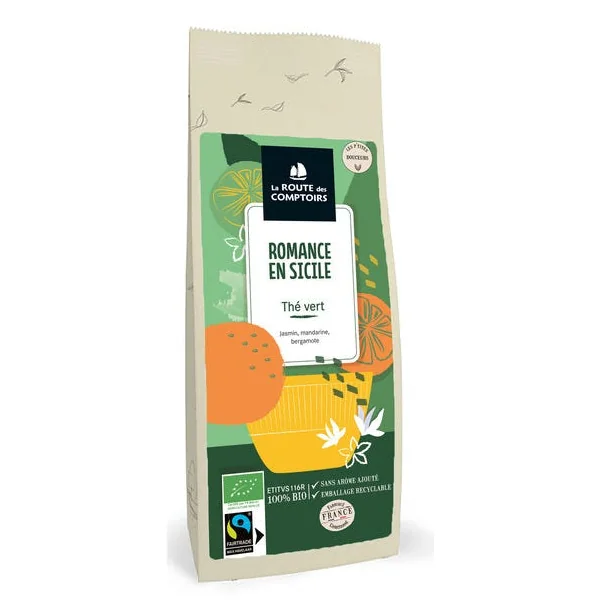 Thé vert jasmin mandarine bergamote 100g
