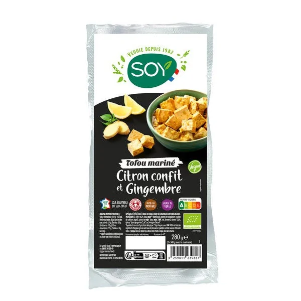 Tofou mariné citron gingembre 2x140g