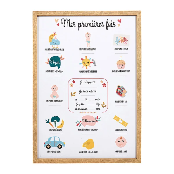 Toile mes premières fois 30x40cm