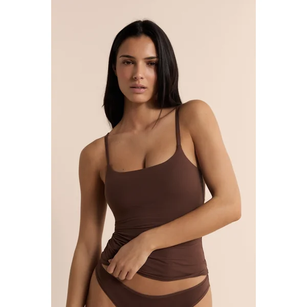 Top en microfibre avec brassière intégrée