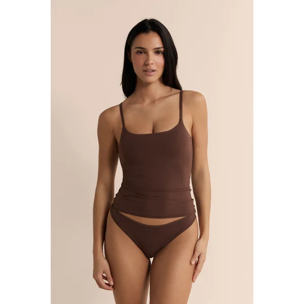 Top en microfibre avec brassière intégrée