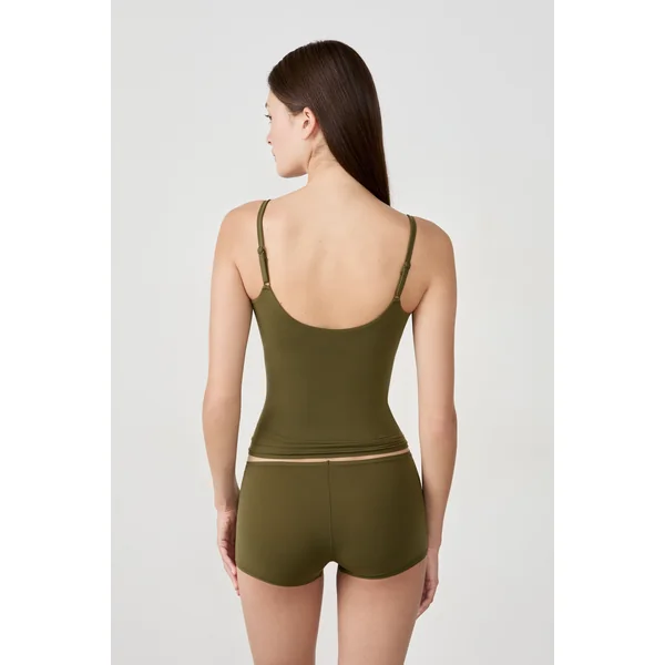 Top en microfibre avec brassière intégrée