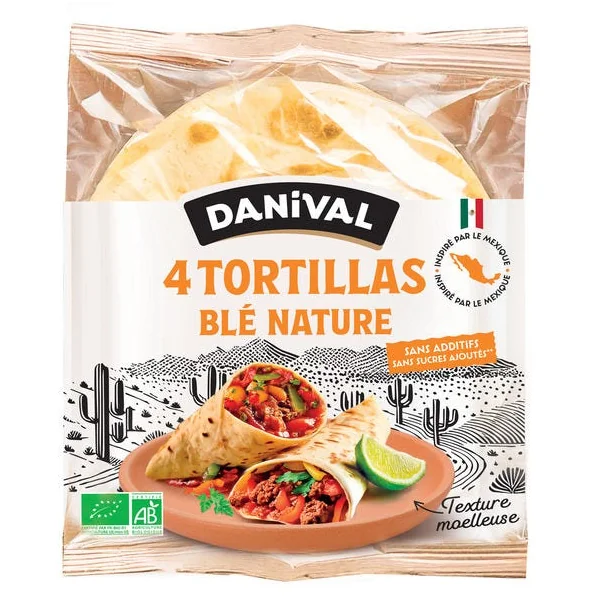Tortilla blé nature (4) 300g