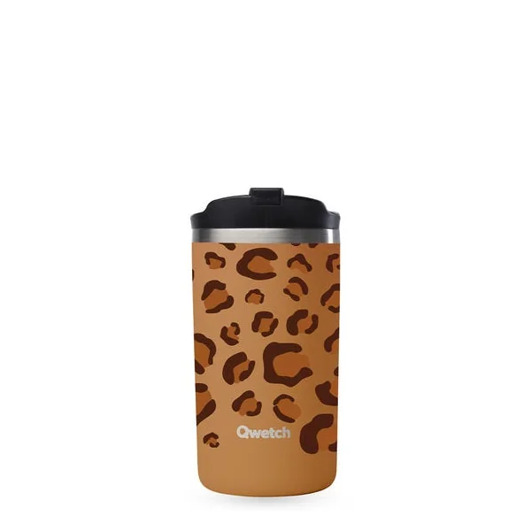 Travel mug inox isotherme - Leopard - Camel - 350 ml