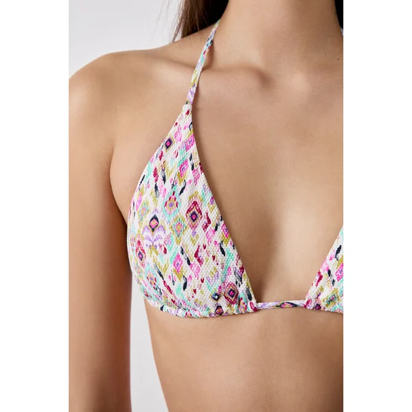 Triangle haut de maillot sans armatures à motifs